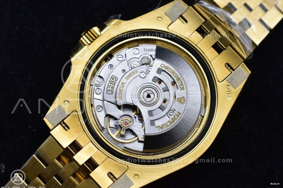 Factory Best 1:1 Black VR3285 Gold GRNR Dial Edition Gain Master II YG Bracelet CHS Weight on Jubilee 126718 GMT 0125